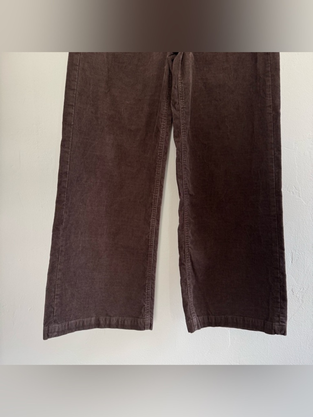 GAP High Rise Corduroy Stride Wide-Leg Pants Basic Brown - Picture 7 of 12